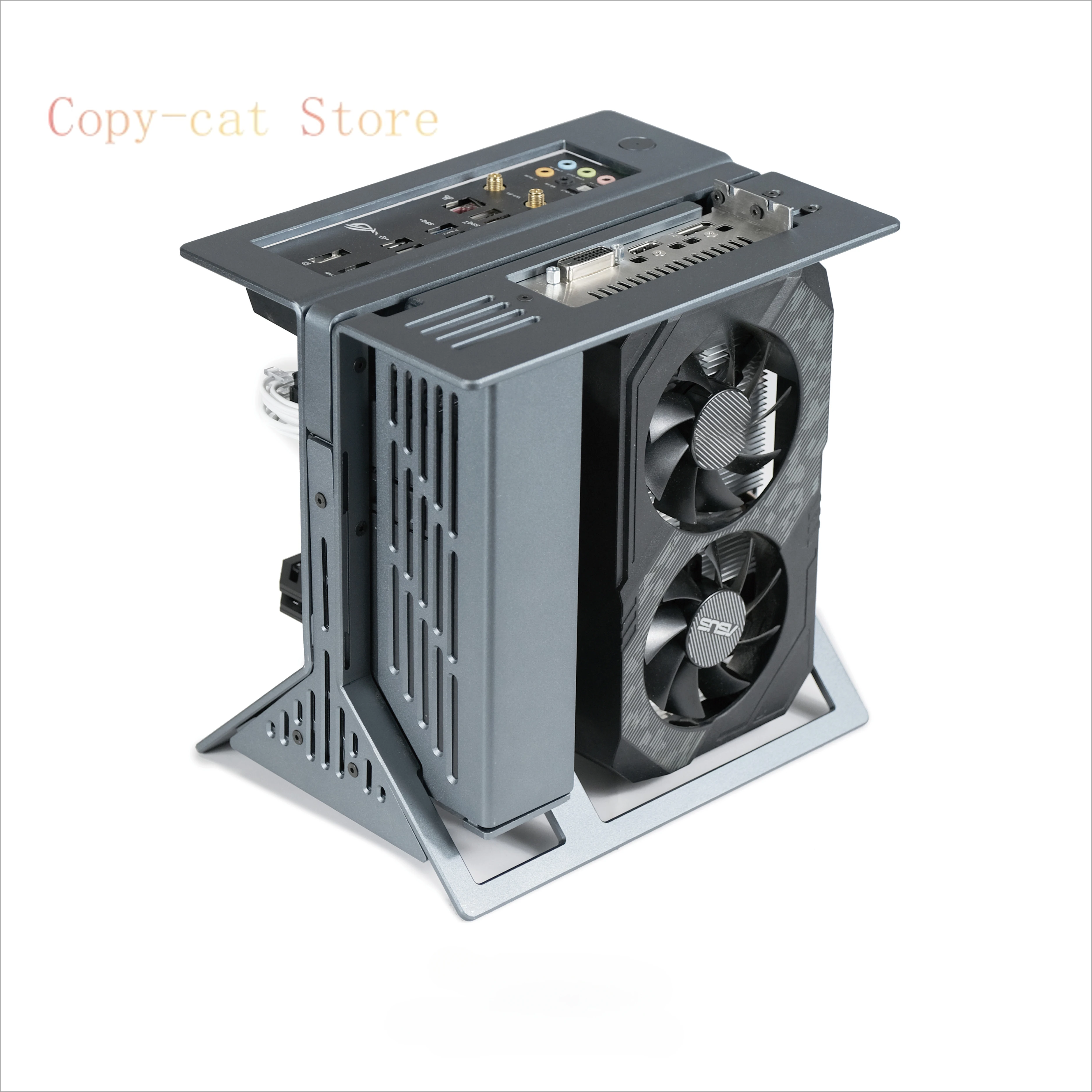 2022new  [XPROTO Mini] XTIA ITX Open 1U Core Display All Aluminum Vertical Portable Case