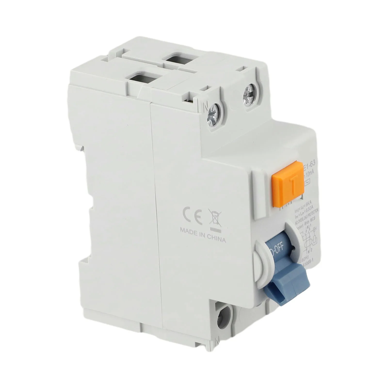 1pc 2P 63A 10mA Leakage Circuit Breaker 6KA 230V Differential Breaker Safety Switch For Electrical Systems Accessories