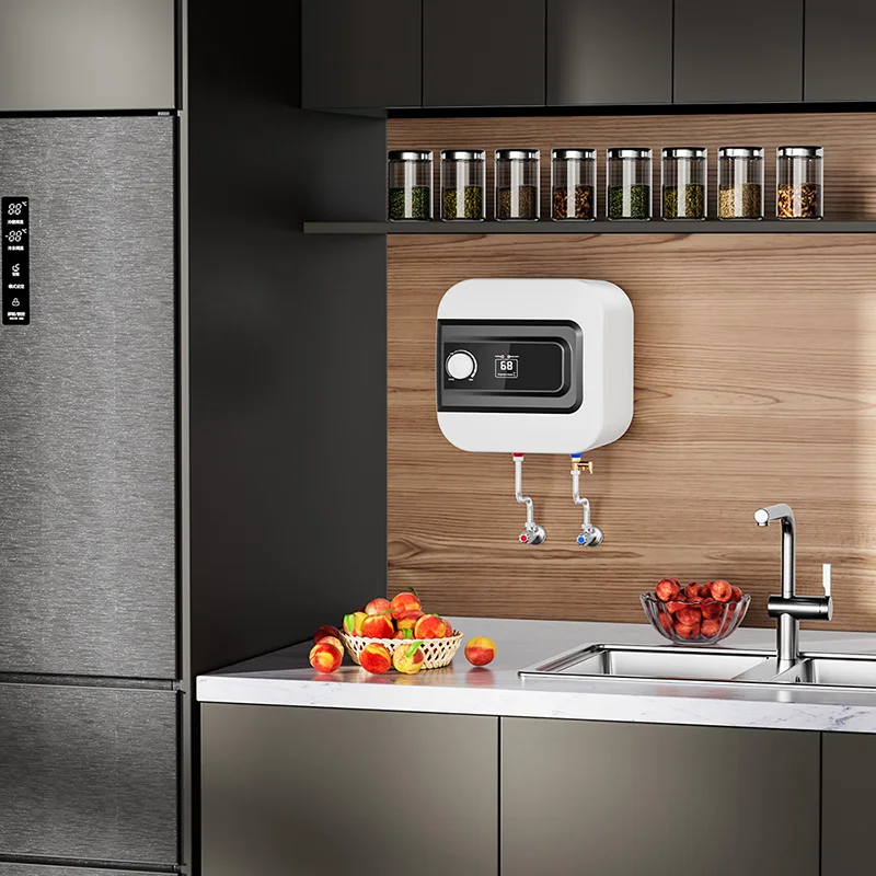 Calentador de agua eléctrico del tanque del géiser del almacenamiento del esmalte de la cocina elegante 8L 15L 1.5kW 2kW para el cuarto de baño