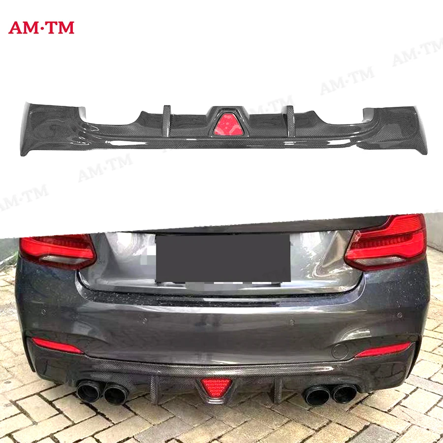 For BMW 2 series F22 F23 2014-2020 Carbon Fiber Car Rear Bumper Diffuser Rear Splitters Spoiler Back lip Auto parts body kit