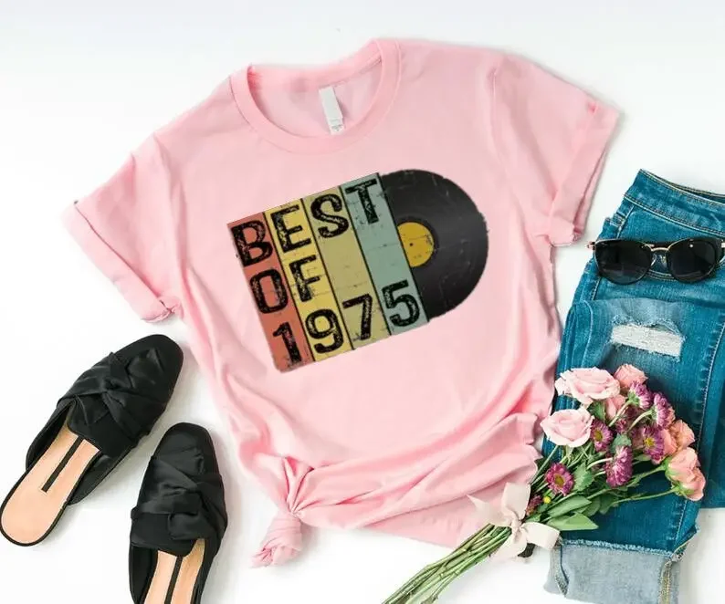 Vintage Best Of 1975, 48th Birthday Shirt for Women Men, Gift For Husband and Wife Party Birthday 100% cotton Tshirt y2k Unisex