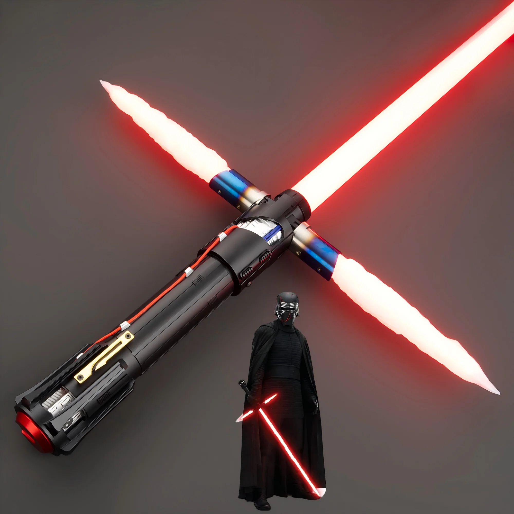 Лидер продаж, высокое качество, Kylo Ren Cross Sabre, светодиодный мигающий NEO Pixel, профессиональный военный световой меч, косплей, игрушка Dark Combat Saber