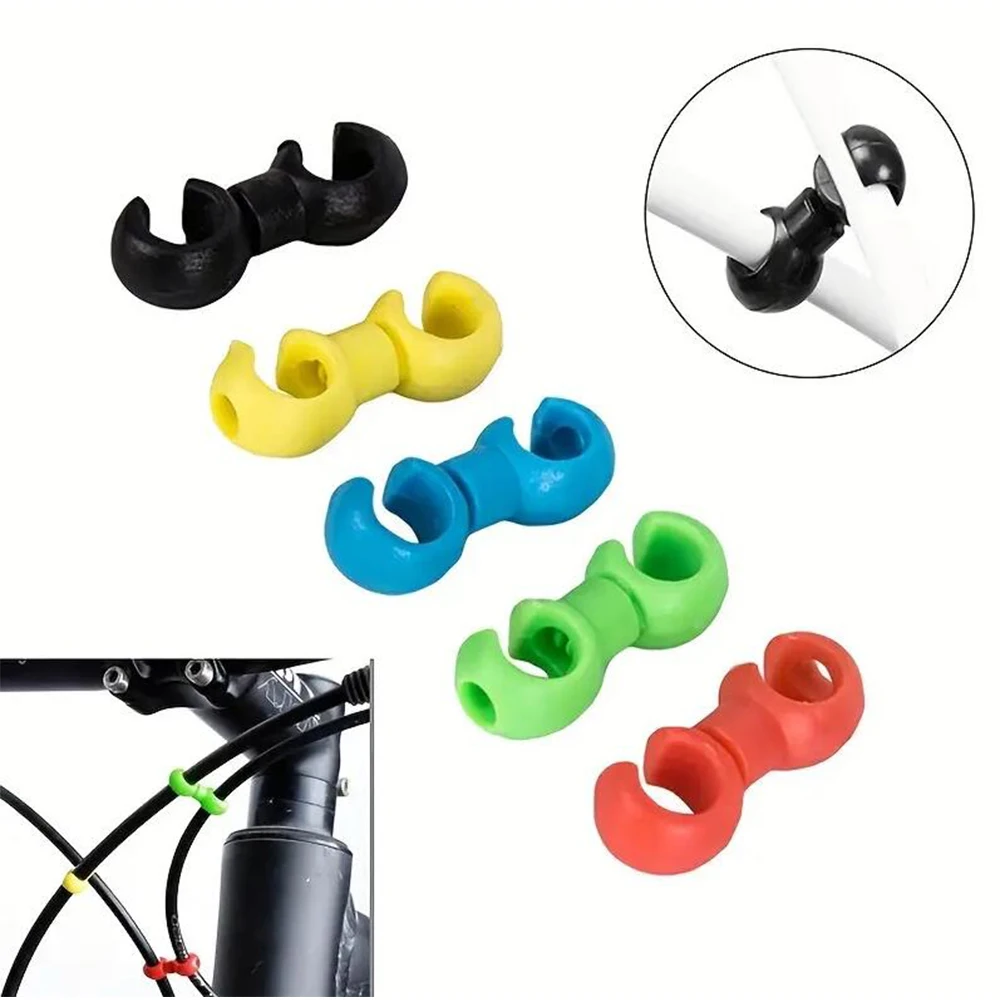 10pcs Bicycle MTB Brake Gear Cable Clips,Bike Cable Clips, Bike Brake Line Buckle - Get the Perfect Gear Setup for Your Bike