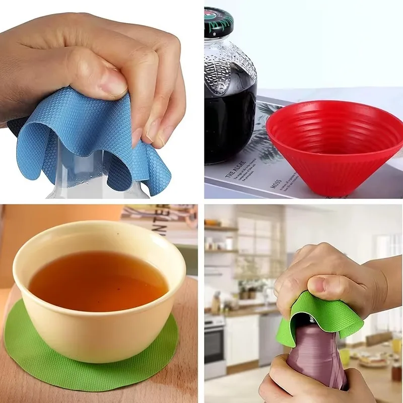 1/3pcs Rubber Can Opener Pad Gripper Bottle Lid Openers Reusable Grip Aid Seniors Easy Grip for Opening Jars and Bottle Lids
