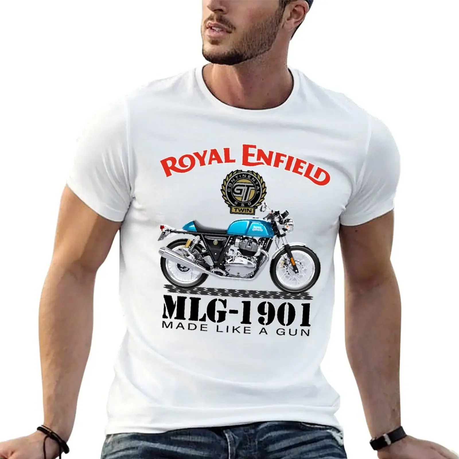 

Vintage Photograp Royal You Need Enfield Continental Idol Gifts Fot You T-Shirt cotton graphic tees baggy shirts T-shirt men