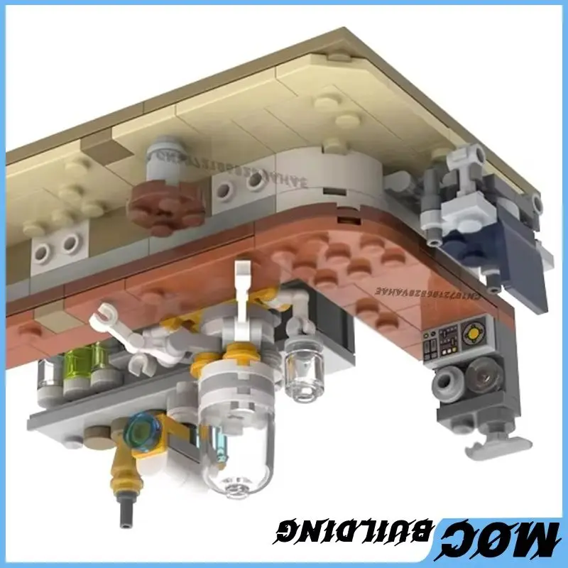 

MOC Building Blocks Classic Space Game Movie Series Survivor Saloon With Bar Scene Model DIY Assemble Bricks Toys Xmas Gifts