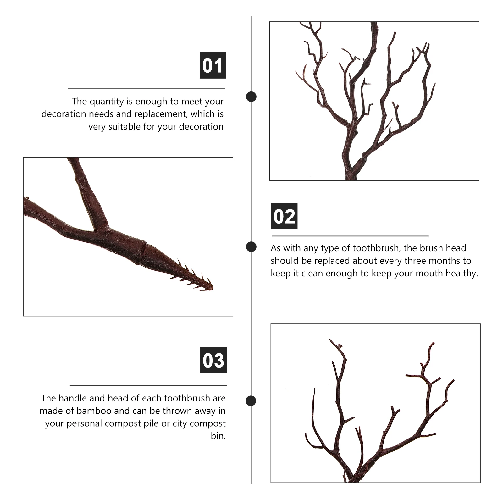 

Halloween Simulated Plant Headdress Accessories Artificial Branch Glass Brown Antler Headpiece Office