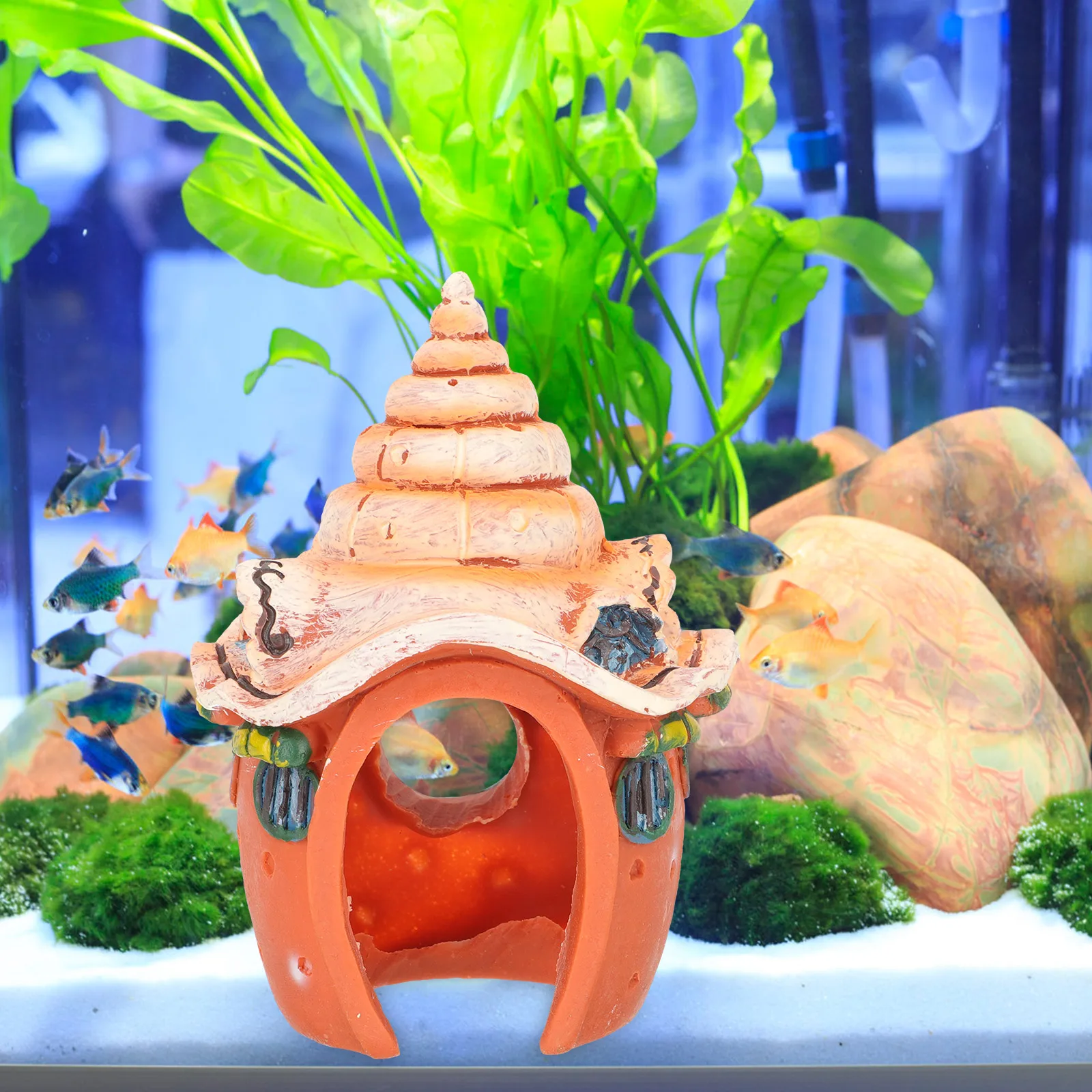 

Resin Underwater Stone Decoration Aquarium Pond Artificial Faux Rockery Imitation L scape Non Fading Durable Betta
