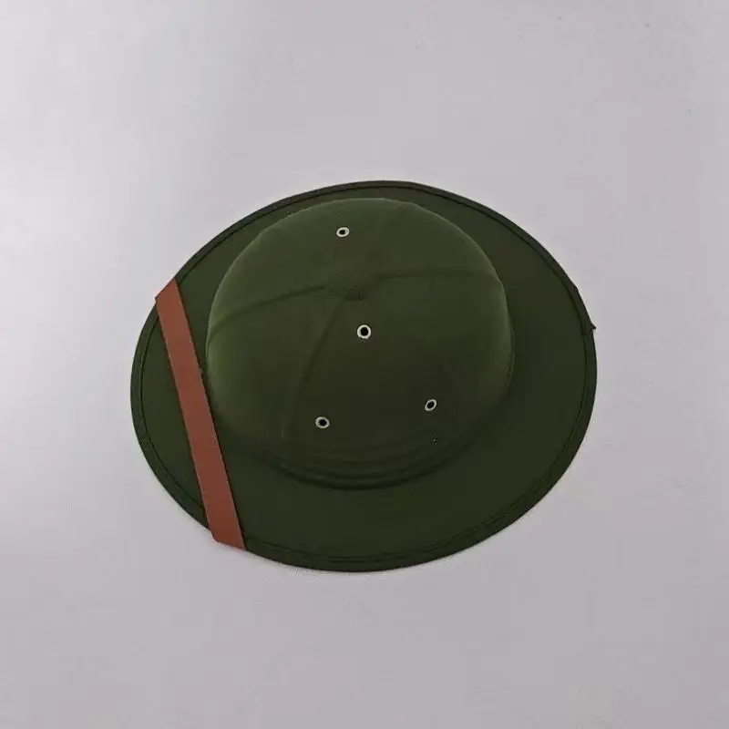 Modischer Vietnamkrieg-Hut für Damen und Herren, Britischer Strohhelm, Sommer-Boater, Bucket-Sonnenhut, Unisex Dschungel-Bergarbeiterkappe – Detail 4