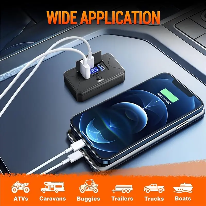 

Multi-Function RV USB Switch 4 Ports 108W Power, 36W PD 18W QC3.0 Quick Charge Panel Car Socket Outlet Adapter