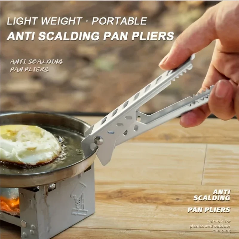 Aluminum Alloy Outdoor Camping Pot Handle Clip Tableware Anti Scald Pot Gripper Holder Clamp Picnic and Home Kitchen Tools image 3