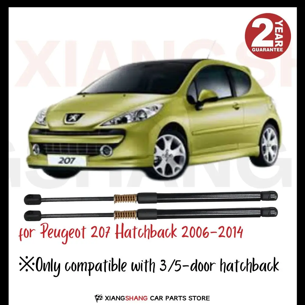 

2pcs Rear Damper for Peugeot 207 Hatchback 2006-2014 WITH SPRING Trunk Boot Gas Charged Gas Struts