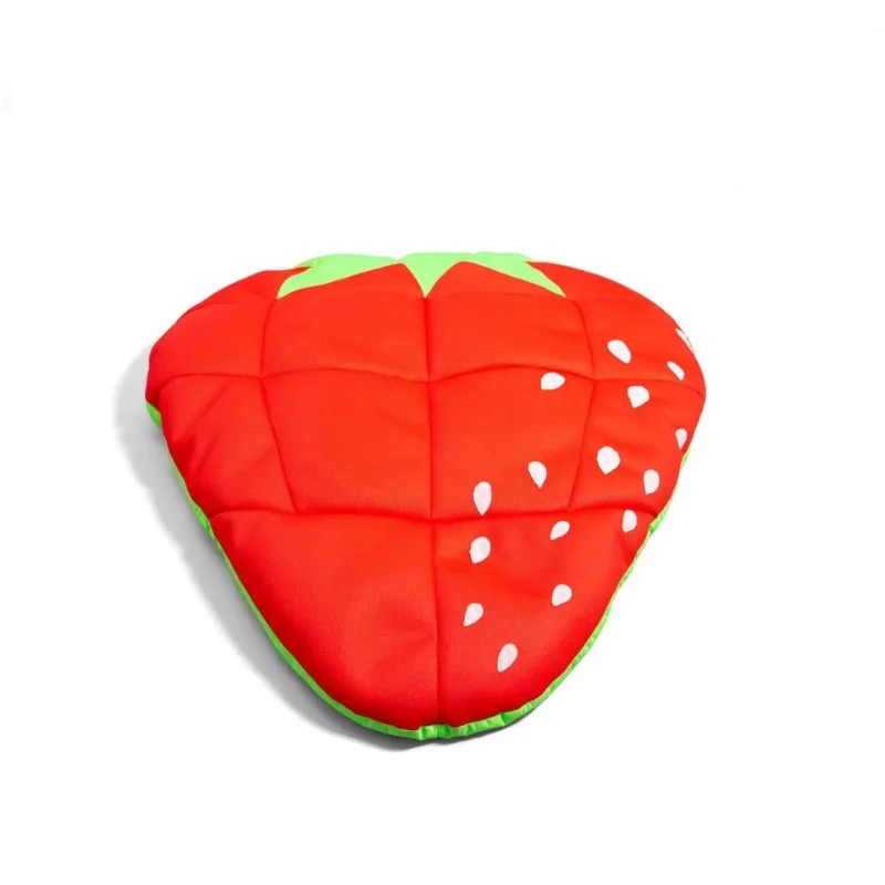 Fruit Float No Inflation Needed Pool Lounger, Strawberry Double Sided Mesh, Quick Draining Fabric, 5 feet Big