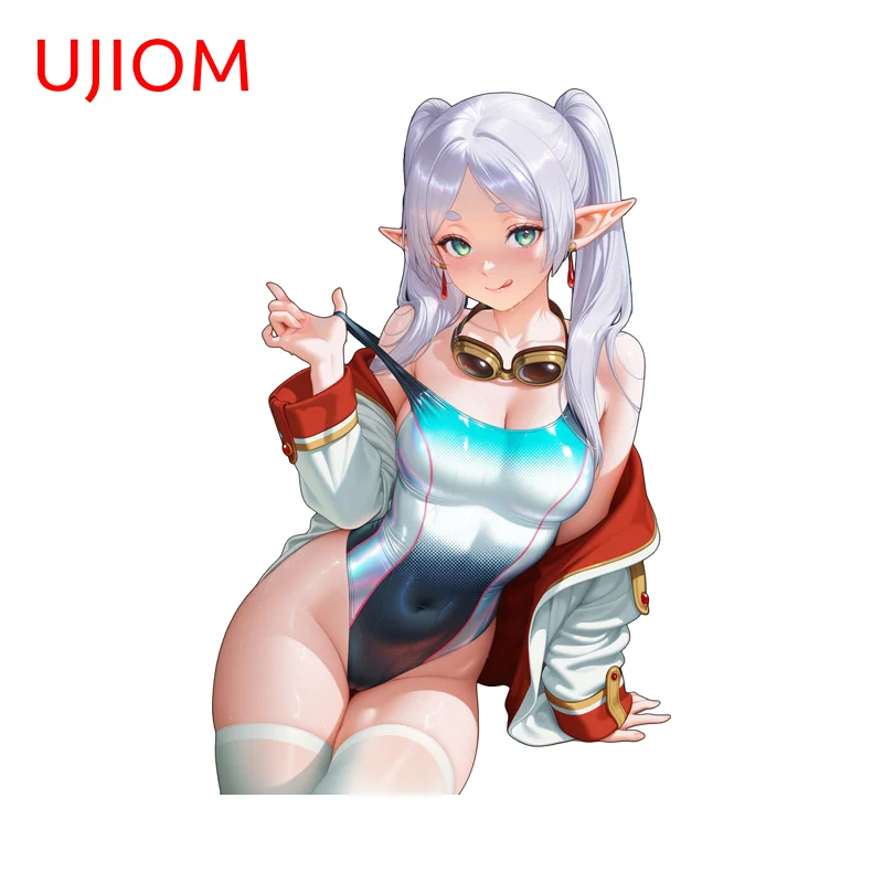 UJIOM Frieren Sexy Swimsuit Wall Sticker Trendy Eye-catching Sunscreen Anime Graphics Decal Nice Waterproof Room Accessories