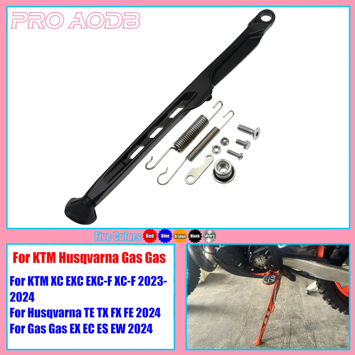 

Motocross Kickstand Side Stand Kickstand Spring For KTM EXC EXCF XCW XCF-W XC XCF 125 150 250 300 350 450 2023 2024 Enduro