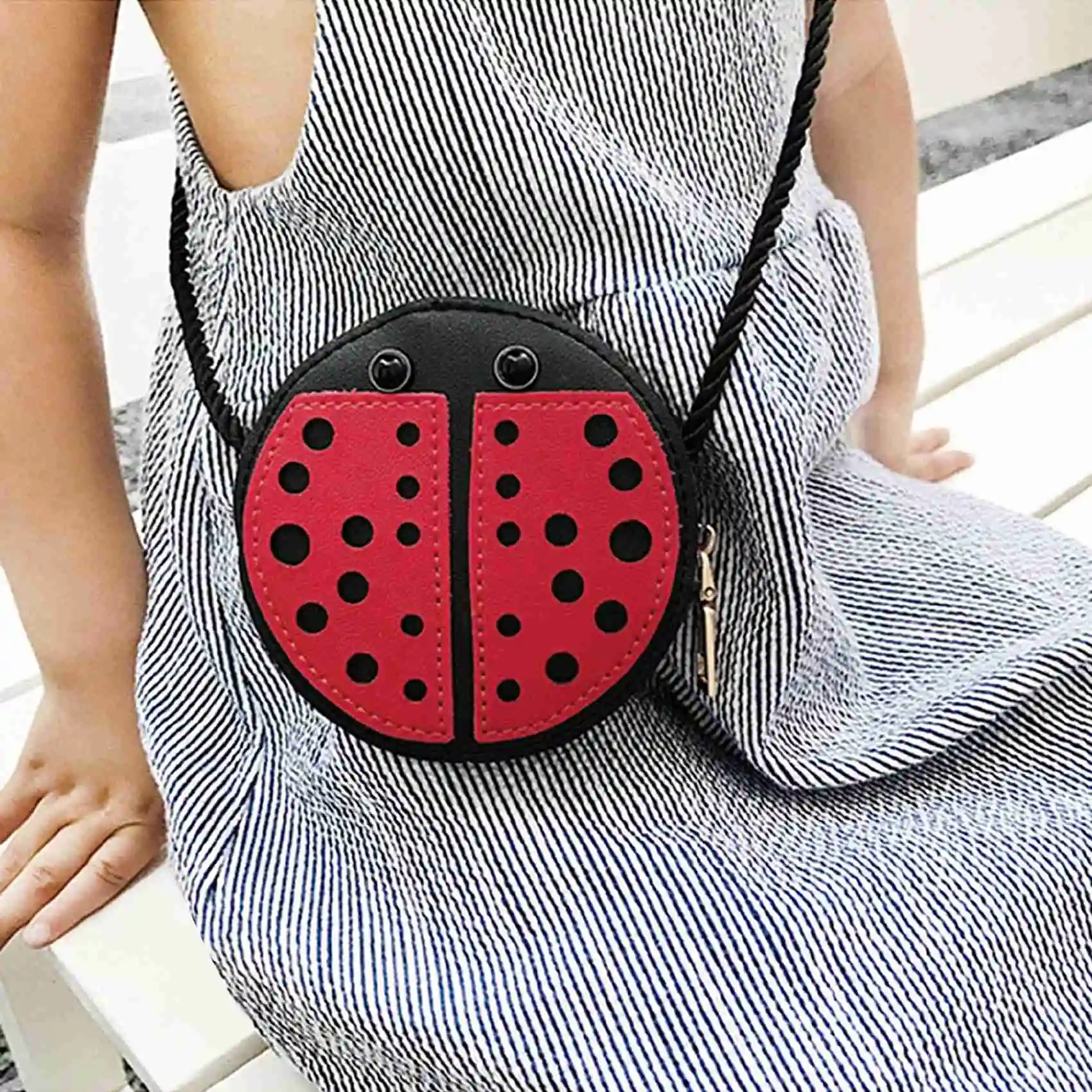 【Buy It-Now!】 Ladybug Cute Children'S Shoulder Bag Personality Wild Purse Mini Accessories Bag