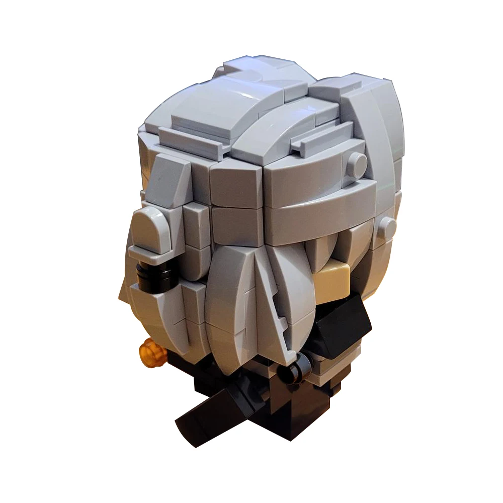 MOC Geralt of Rivia Brickheadz Building Blocks Legendary Witcher Figure White Wolf Knight Model DIY Toys Bricks Sets Kids Adult