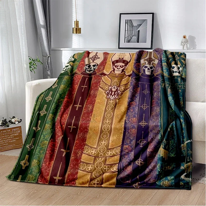 

Ghost BC Band Papa Emeritus Rock Heavy Metal Dark Soft Plush Throw Blanket for Living Room Bedroom Bed Sofa