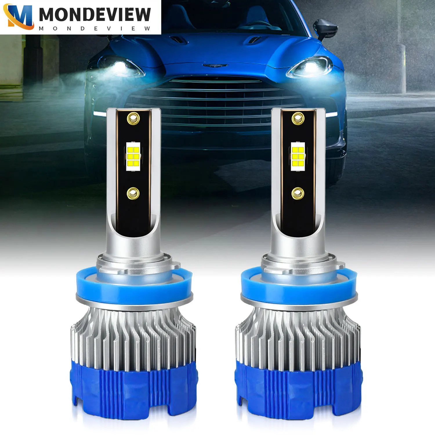 

MONDEVIEW K7S Automotive Headlight H1 H4 H7 H11 9005 9006 LED Bulb 250W High Power 25000LM High Brightness Running Light