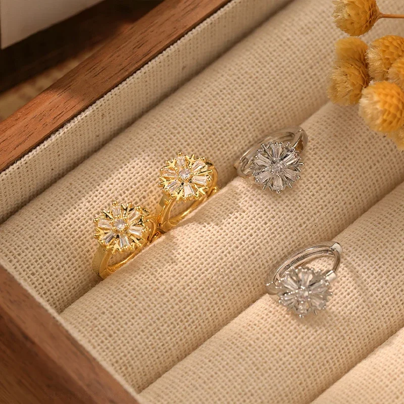 جديد أزياء المرأة الخفيفة الفاخرة الزركون ندفة الثلج أقراط الحلو الجمال مجوهرات هدية عيد ميلاد #3