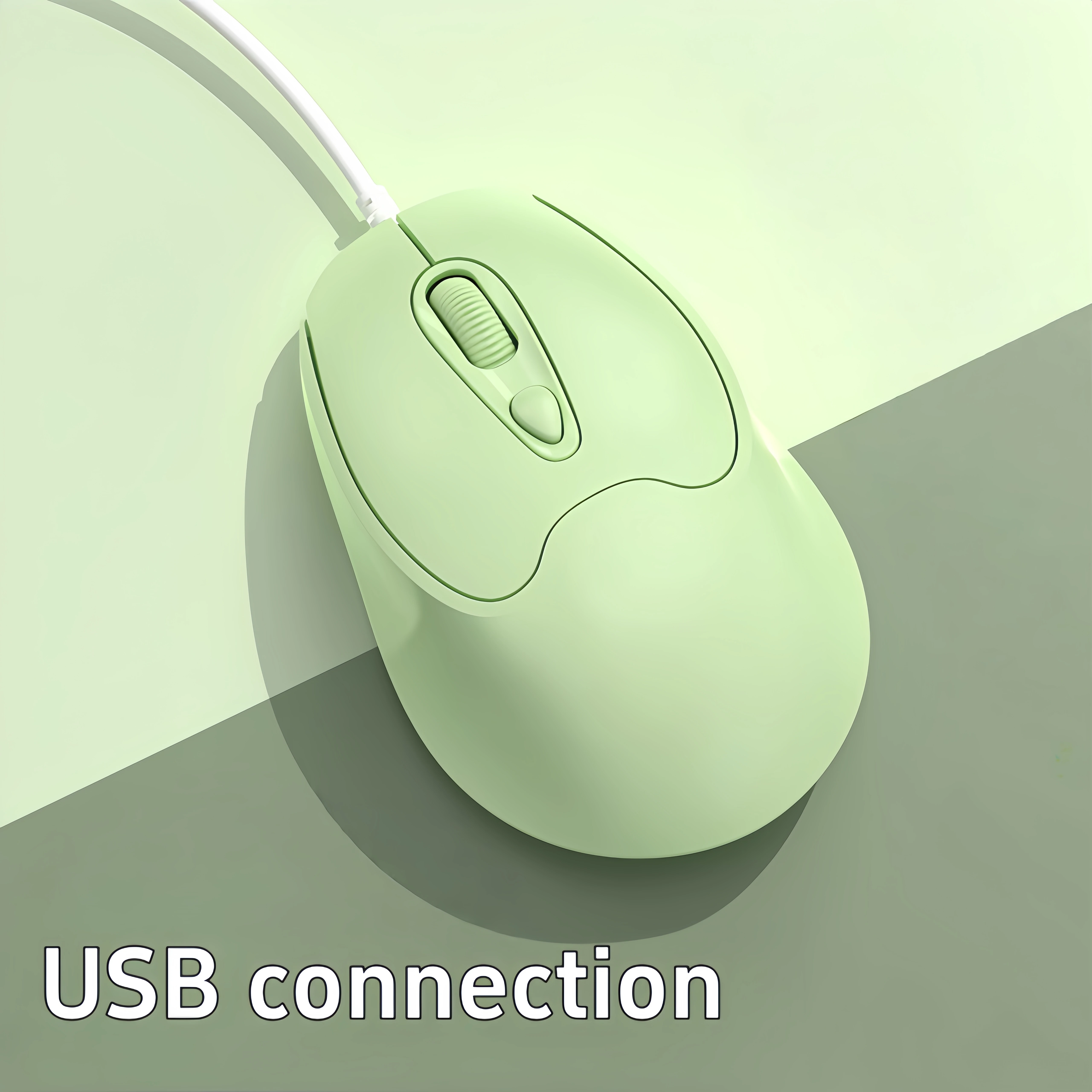 New Cute Lightweight Macaron Corded Laptop Mouse Female Favorite