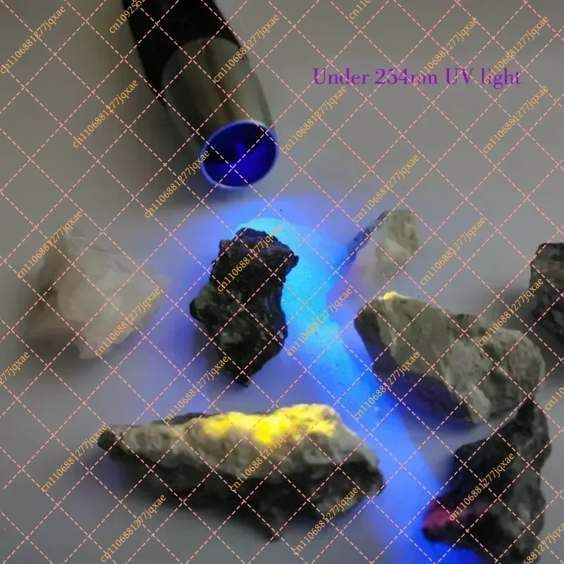 254nm UVC & 365nm UVA UV Flashlight with ZWB3 Filter, Fluorescent Minerals Phosphor Detector