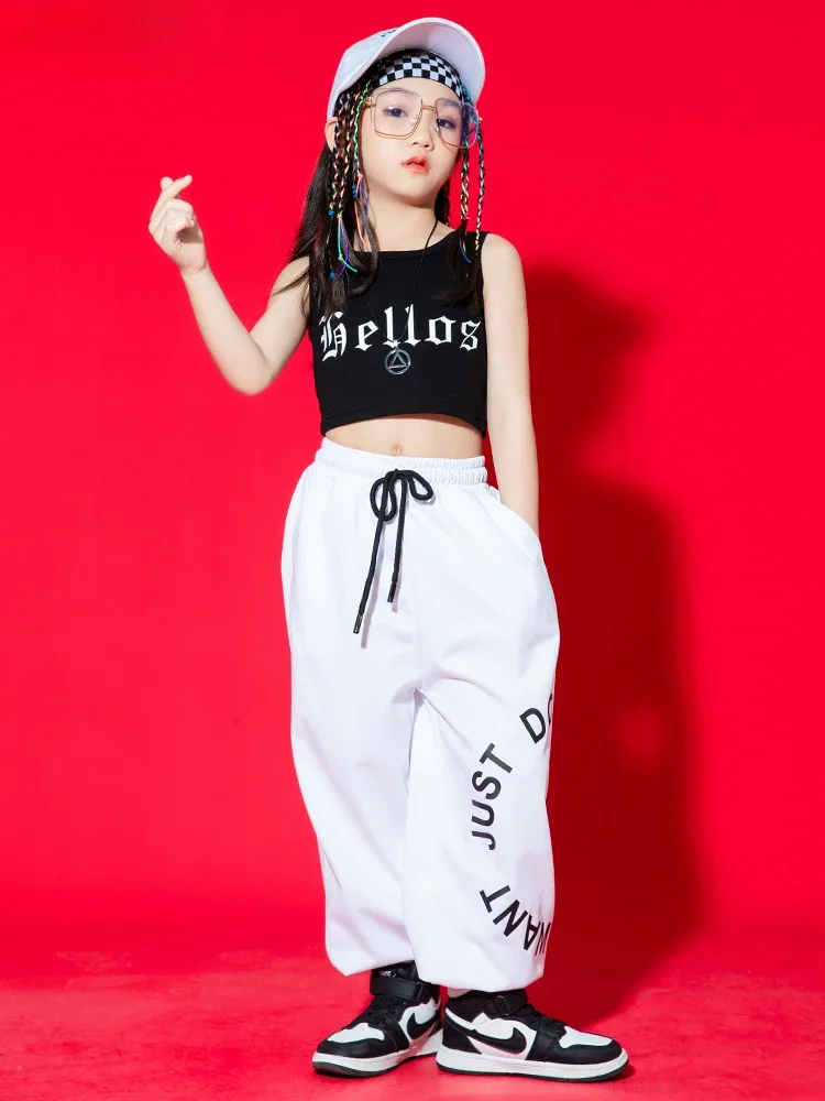 Hip Hop Street Dance Costume Set Girls Jazz Dance Costume Performance Clothing Kids Stage Walking Competition Costume Girls