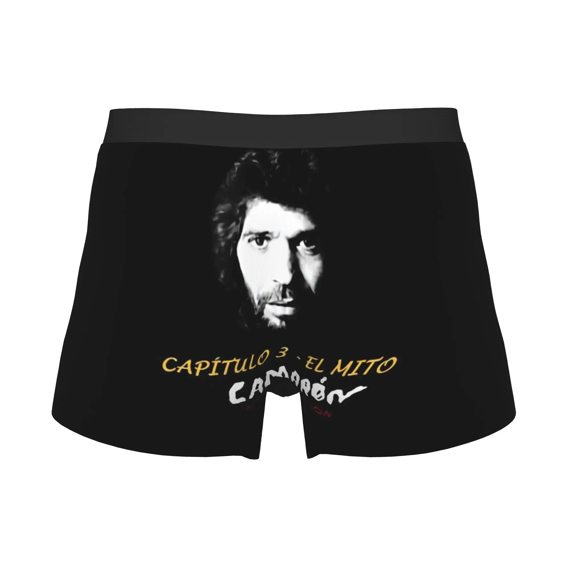 Camaron De La Isla Underwear Men Print Island Shrimp Flamenco Singer Boxer Briefs Shorts Panties Breathable Underpants