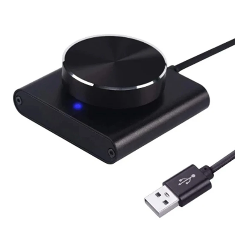 Control de volumen USB sin pérdidas para PC, altavoz de computadora, controlador de volumen, perilla de ajuste, Control Digital con una tecla de silencio, duradero