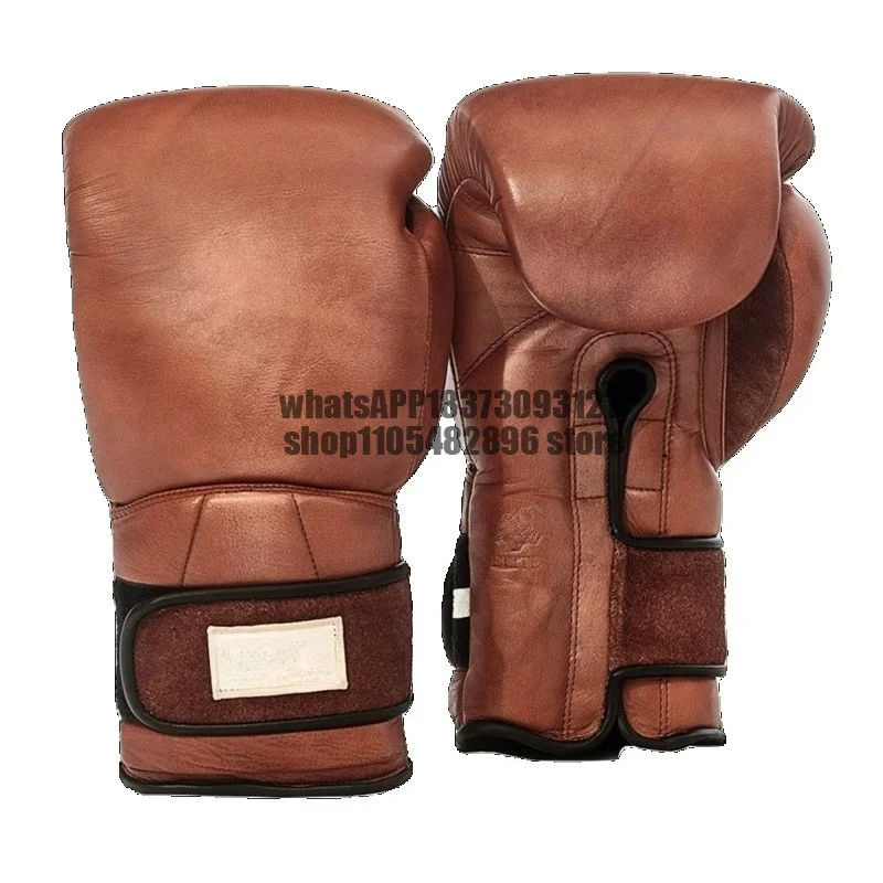 Retro leather boxing gloves, girls fitness fighting gloves