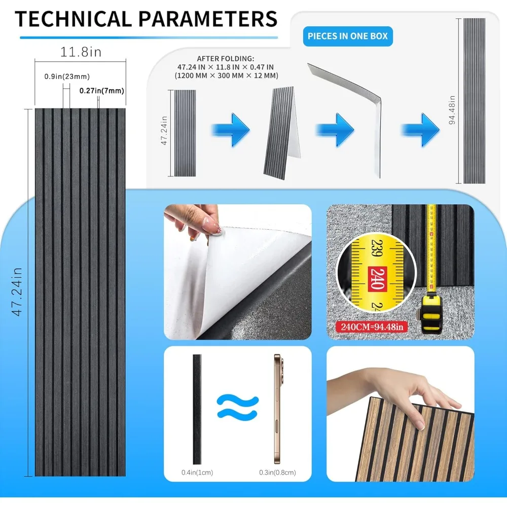 عبوات ألواح الحائط ثلاثية الأبعاد قابلة للتقشير واللصق |   لوحات الحائط لديكور الحائط الداخلي |   ألواح ذاتية اللصق ممتصة للصوت |   الخشب الصوتي