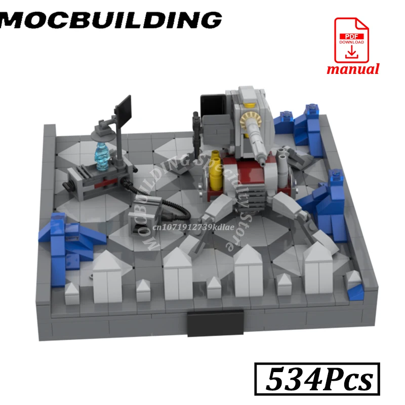 

Конструктор-диорама: Военные аксессуары, кирпичики, блоки для сборки, DIY-набор для создания научно-фантастических сцен