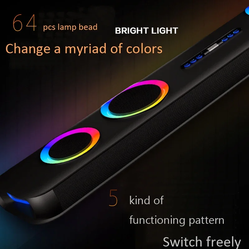 

2.1-канальный Bluetooth-саундбар для домашнего кинотеатра со встроенным сабвуфером и беспроводным микрофоном для семейных развлечений