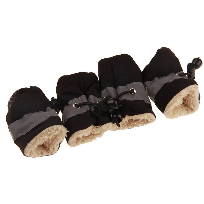 Waterproof Pet Dog Shoes Non-slip Fleece Liner Winter Dogs Rain Snow Boots Thick Warm Dogs Socks Booties Puppy Kitten Products