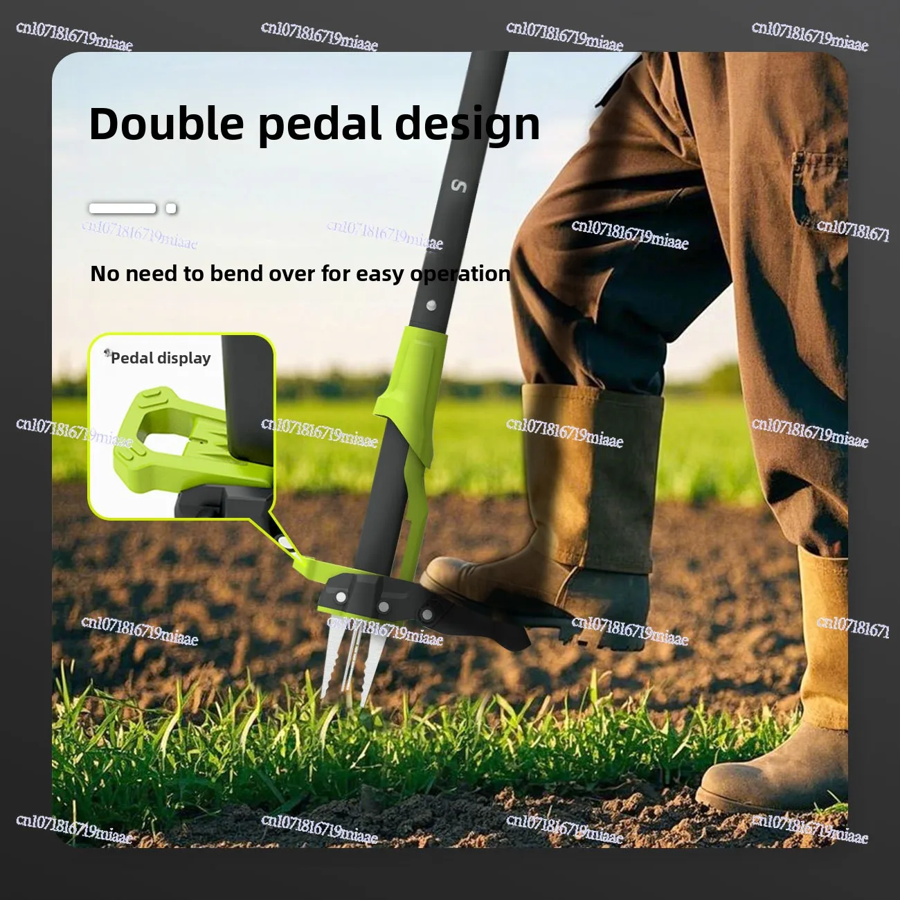 Removable Garden Weed Removal Tool Labor-saving No-bend Weed Puller