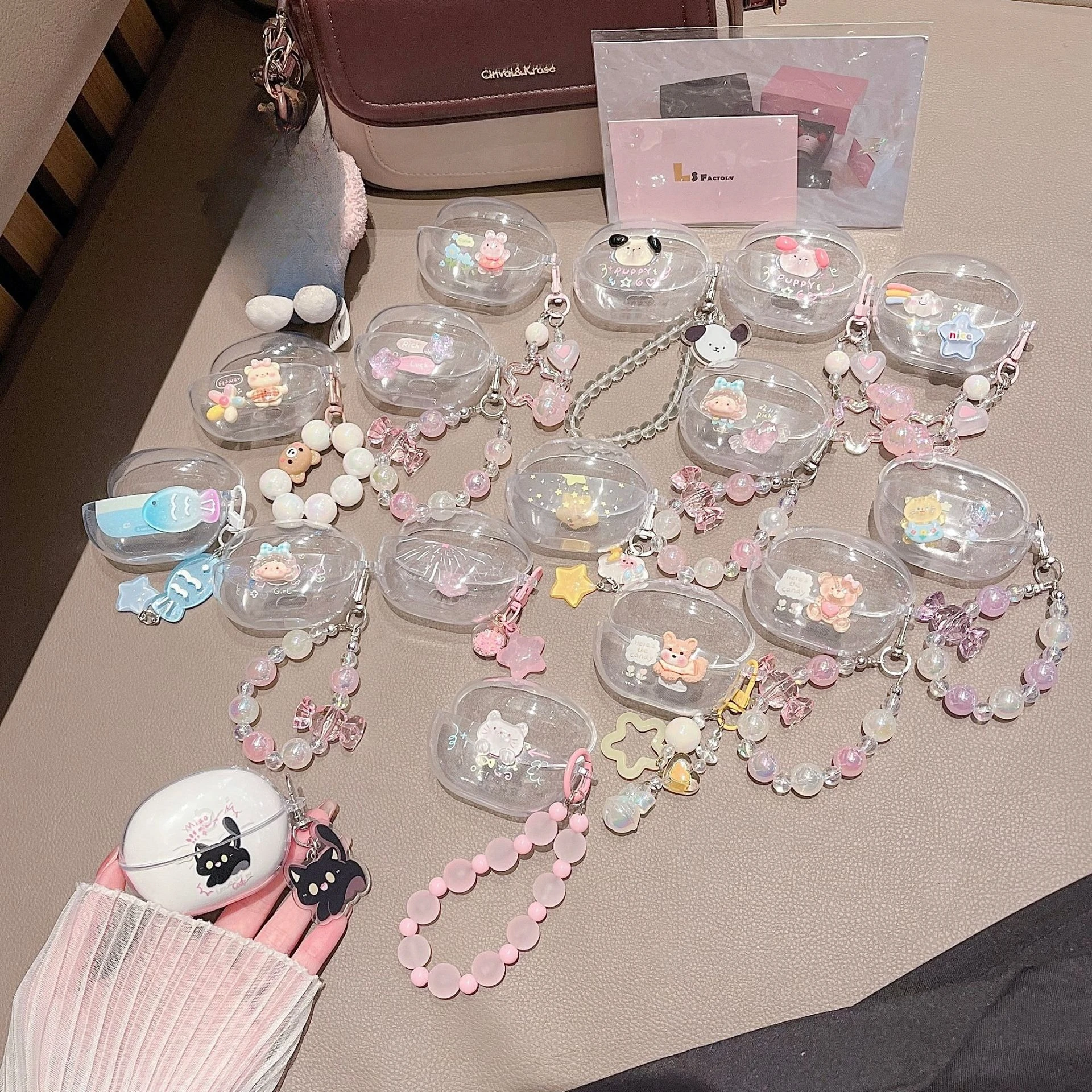 Suitable for Oppo Enco Clip2 Earphone Cover Cartoon DIY Doll for OPPO One plus 4 with Pendant for OPPO air5s,air5,5pro,4pro case