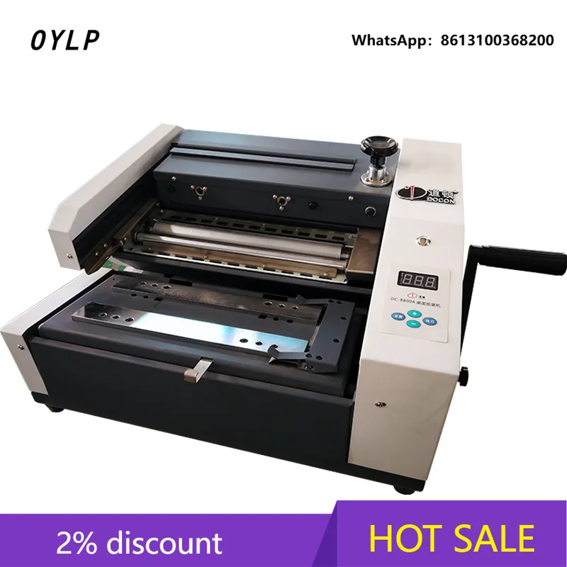 OYLP DC-8800A A4 format semi-automatic desktop small desktop glue binding machine tender documents hot melt glue binding machine