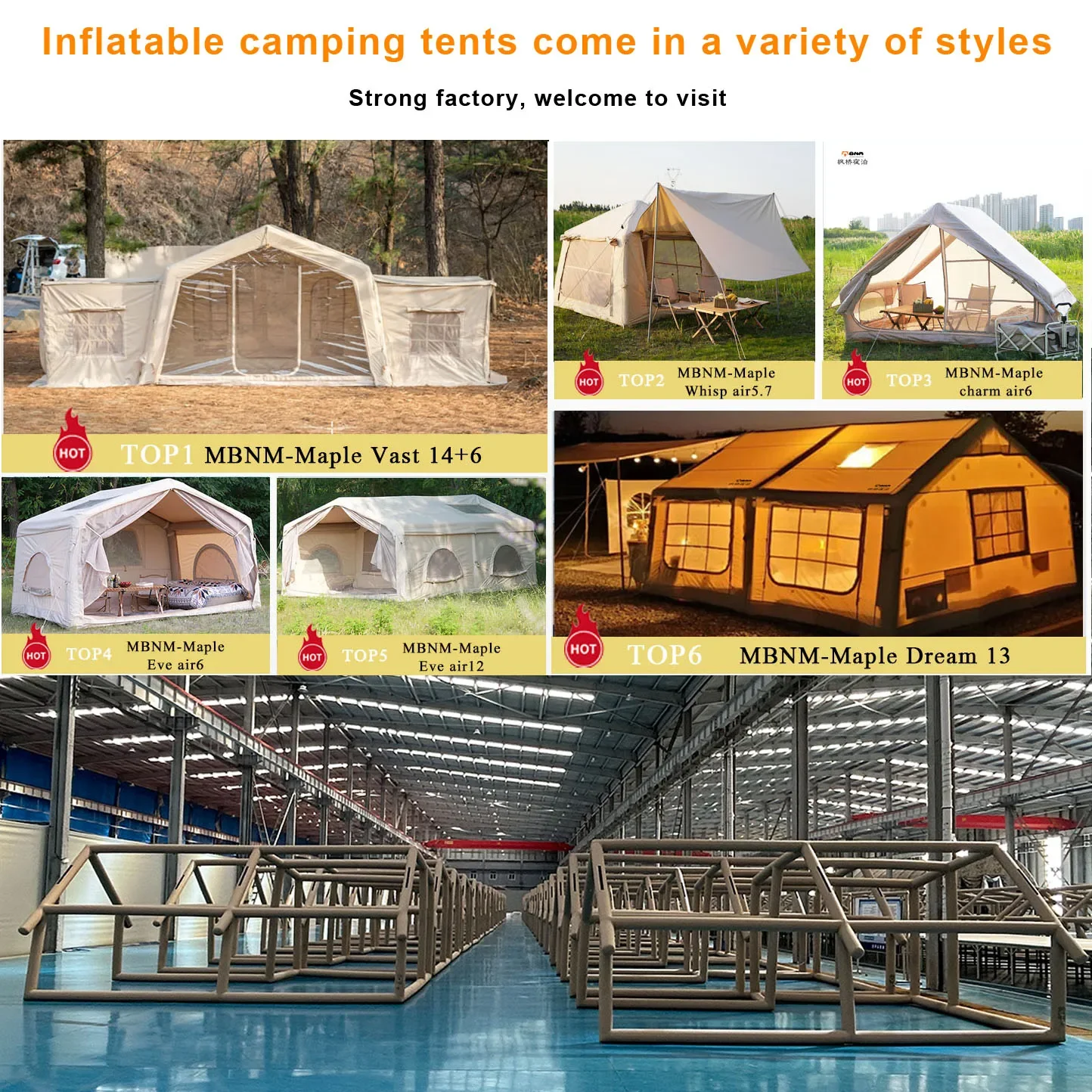 

Outdoor Camping 2.2*3.2m 5-8 Person Tante Large Big Air Tent 17.2 Large Inflatable Tent For Adults Outdoor Camping