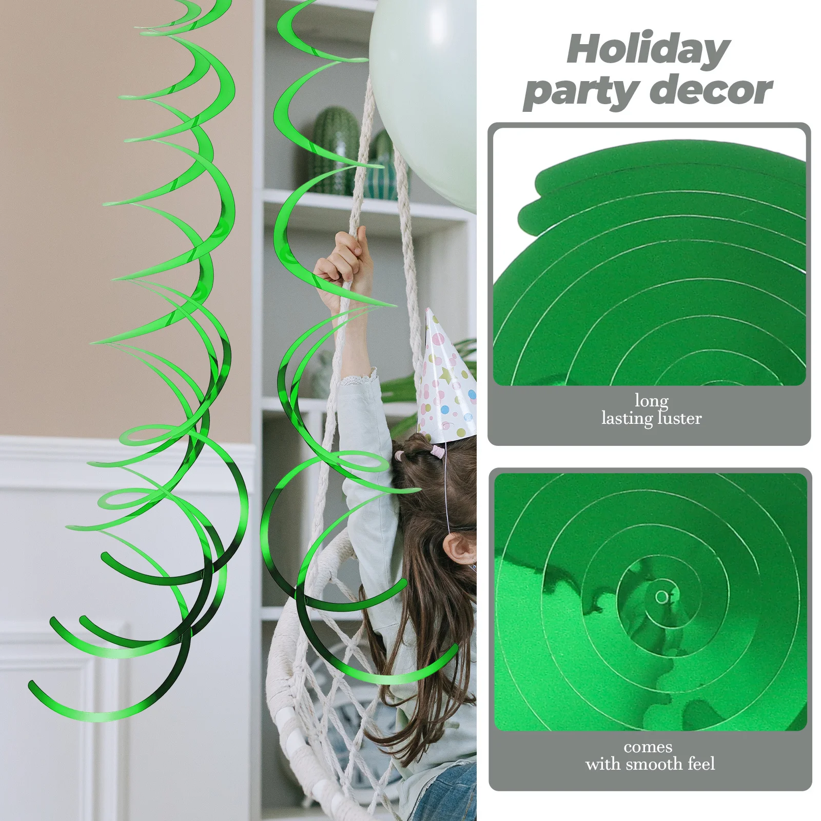 

30Pcs Hanging Spiral Party Decorations Colorful PVC Swirls for Ceiling Walls Festival Holiday Party Supplies Hanging Swirl