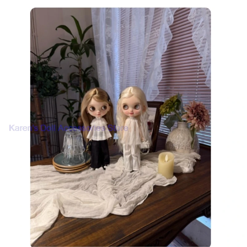 

2 шт. 2026 новый стиль белый кружевной топ + брюки для Blythe/landoudou 2 дизайн (подходит для Lulu,ymy24,Ob22,24,26,zone, Дженни)