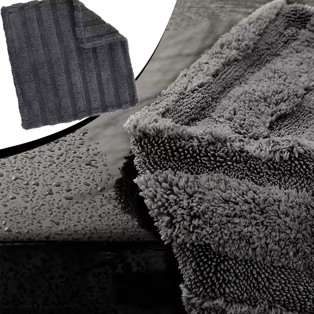 

1 шт., микрофибра для кузова автомобиля, 40/60 см, супер впитывающий мягкий инструмент для мытья, двусторонний 1200 г/м2, сушильное чистящее полотенце, автоаксессуары