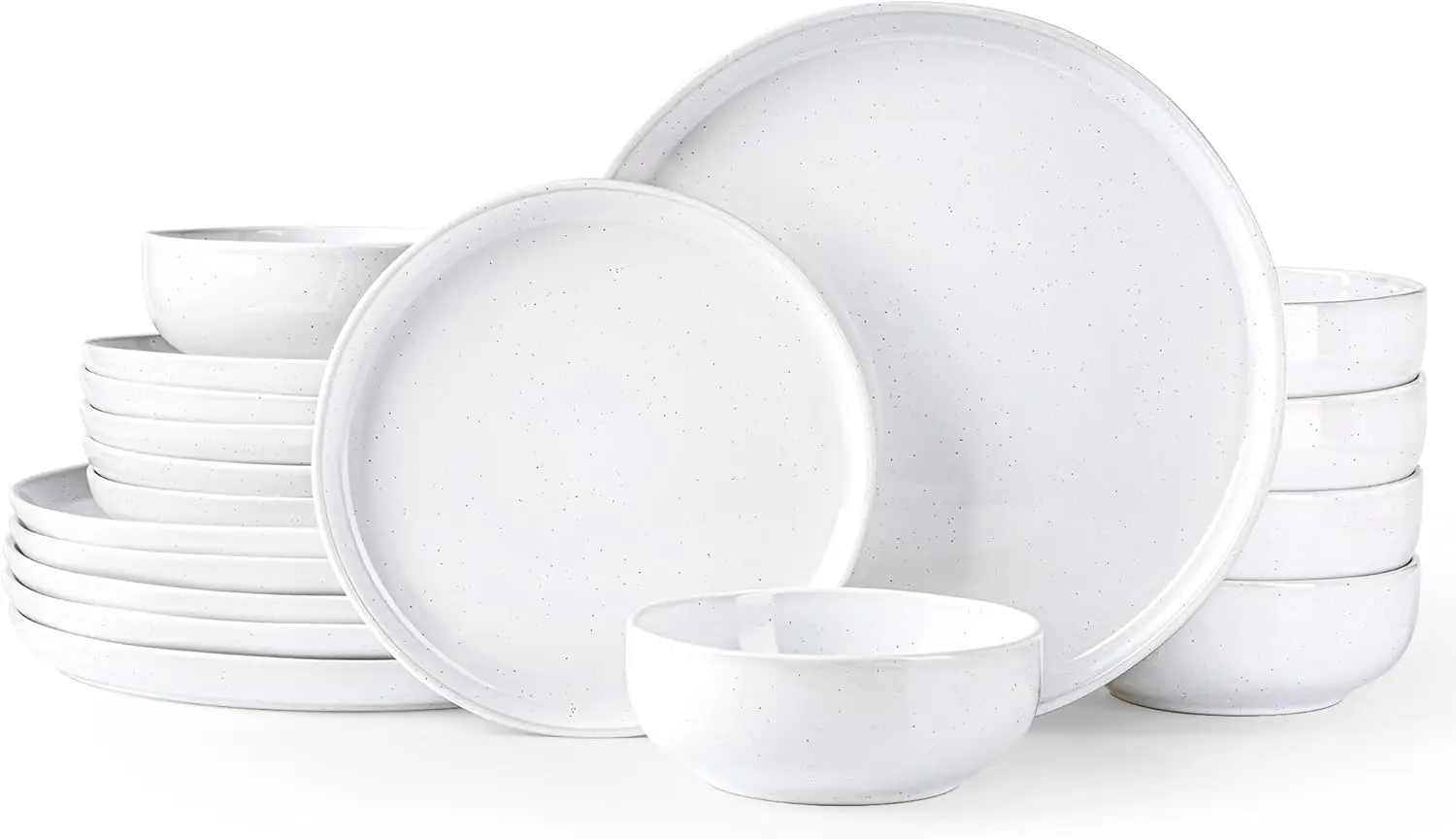 

Ceramic Dinnerware Sets for 6, 18pcs Stoneware Plates and Bowls Sets, Handmade Chip and Scratch Resistant Dishes Set, Dishwasher