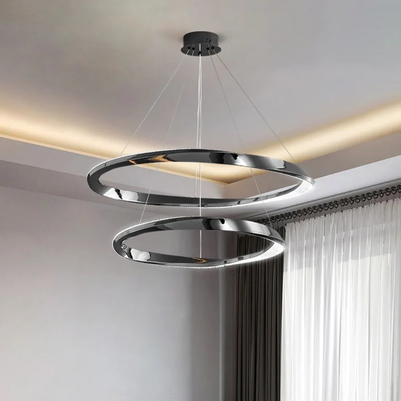 lustre redondo para sala de estar anel italiano luz simples luxo moderno minimalista atmosfera combinacao salao 01