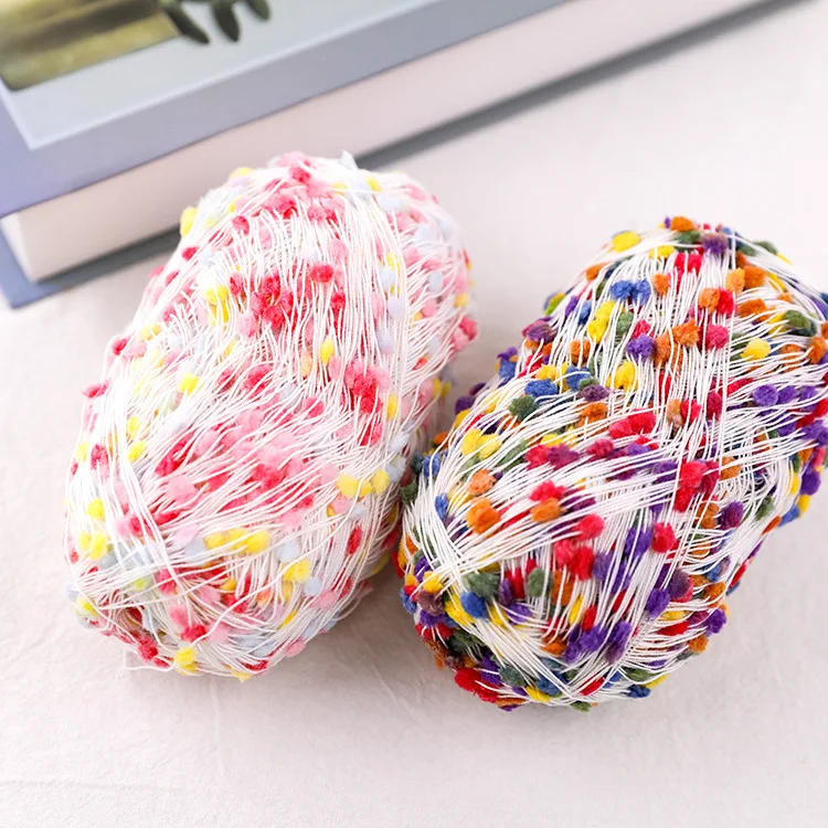Fancy Wool Yarn for Knitting Sweater, Scarf, Blankets, Hats, Crochet Threads, Colorful Rainbow Colors, 50g Ball, Hotsales