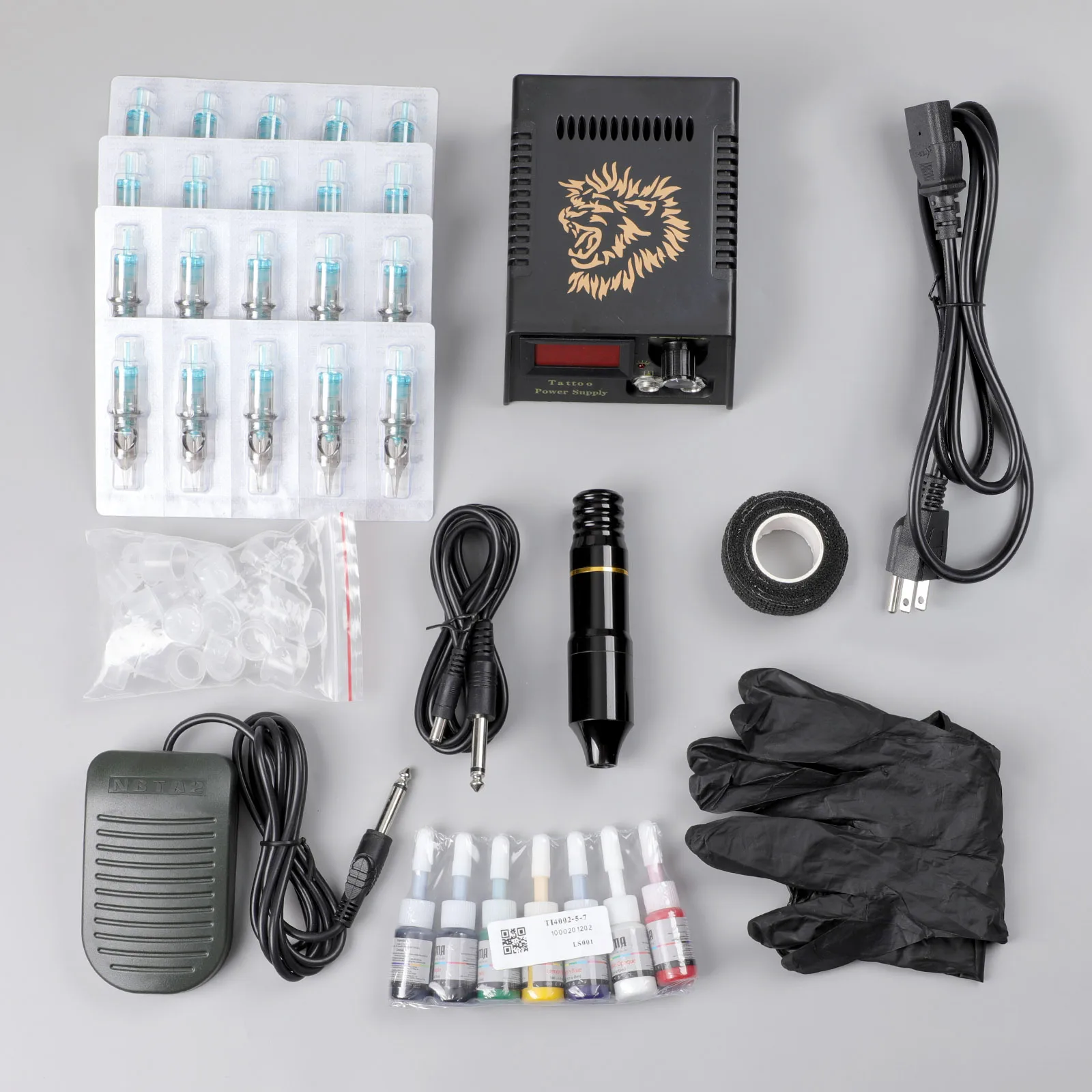 STIGMA Complete Tattoo Kit Connected Power Cord with Ink and Tattoo Needle Body Tattoo Supplies for Beginners Practice