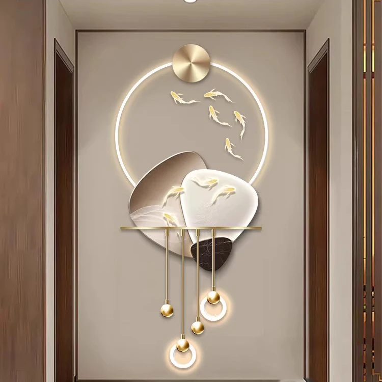 Stone Arrangement: LED wall lamps for the living room, background wall grille, high-end three-dimensional LED wall lamps, entran