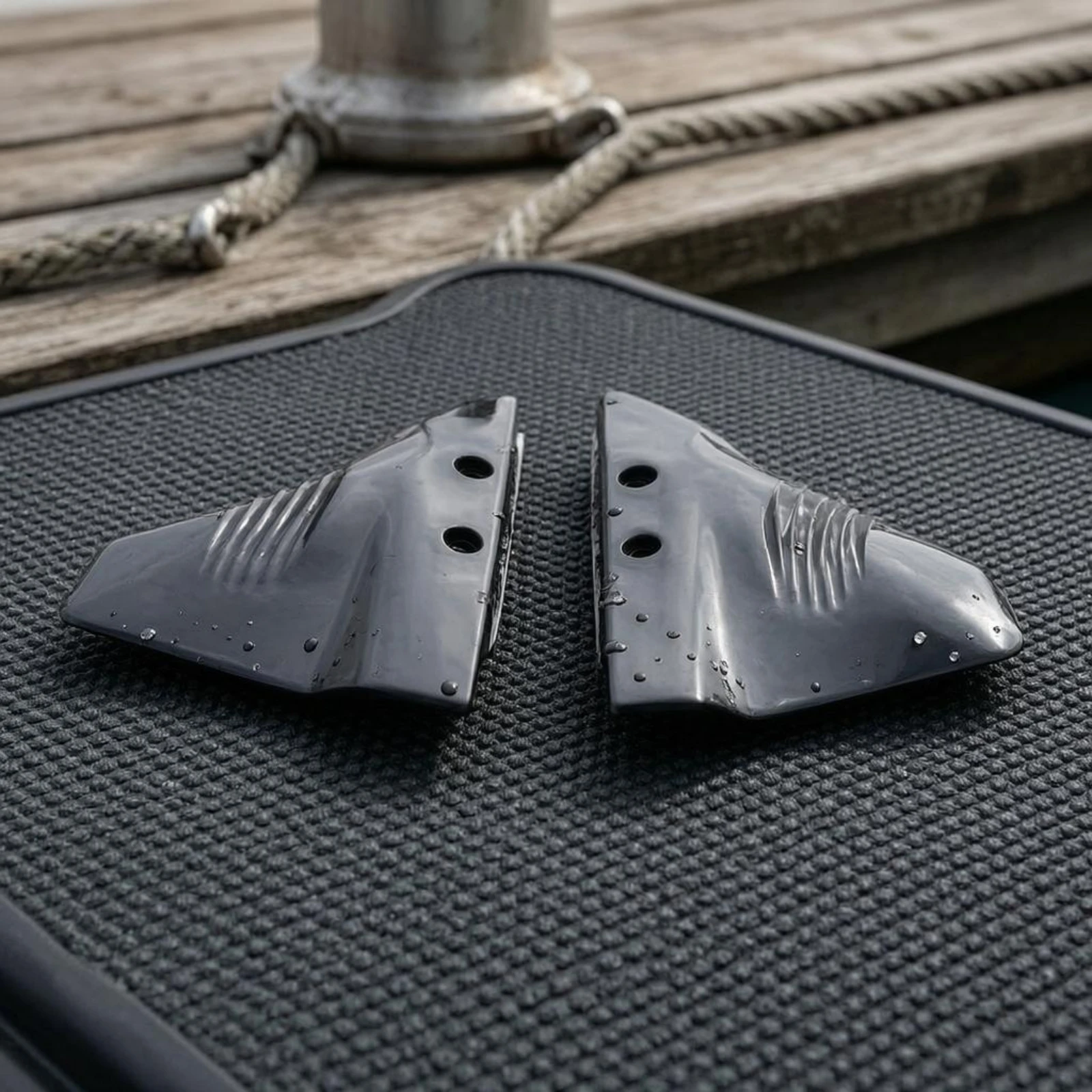 Outboard Engine Hydrofoil Ribbed Hydrofoil Stabilizer Outboard Stabilizer Fin Molded Marine Hardware Enhanced Stability