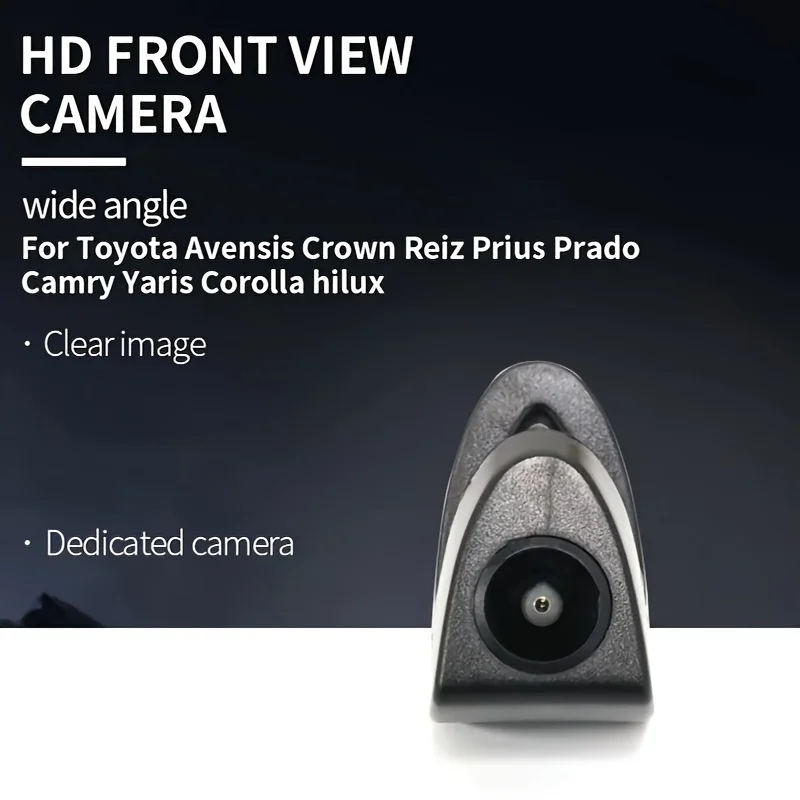 Car Front View Camera Logo Embedded for Toyota - 480P HD Resolution, Fixed Lens, Enhanced Safety & Parking Assistance