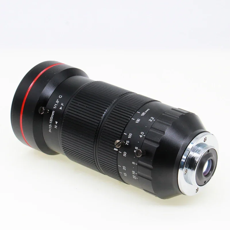 In stock SL-0492 15-185mm F2.2 Varifocal Zoom Lens C CS Mount 1/1.8 Inch 5MP Long Range Camera Lens