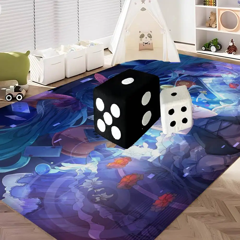 Music Characters M-Miku Room Mats Retro Multiple Choice Living Room Kitchen Rug Non-Slip Welcome Rug